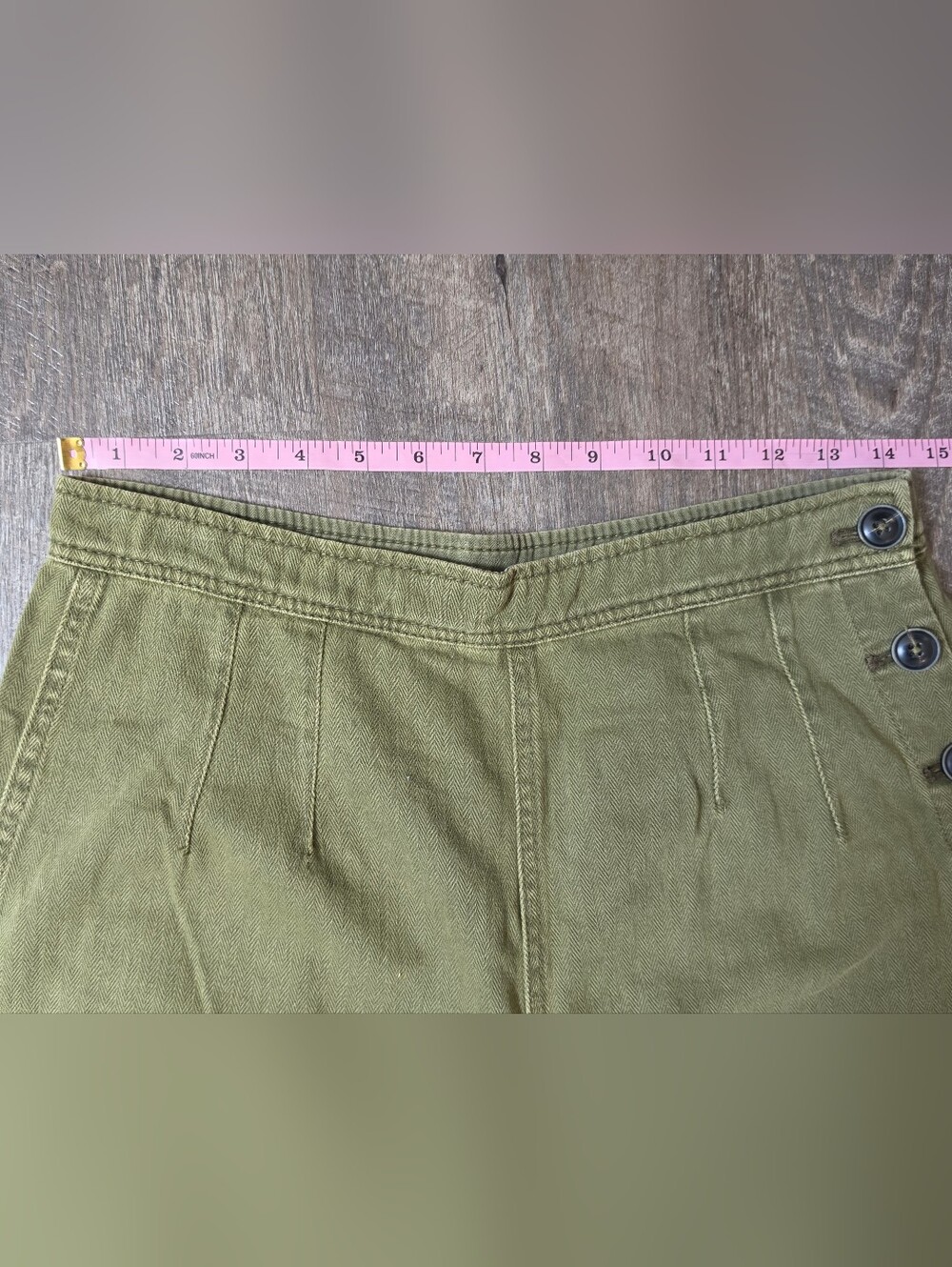 Free People X Revolve Clean Mod Cropped Wide-Leg Utility Pants Womens 8 Olive Co - Picture 8 of 14
